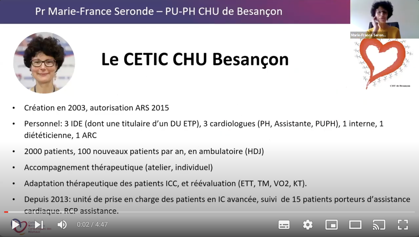 CNCH 2020 Bénéfices de la télésurveillance pendant le COVID19 - Pr Seronde CHU de Besançon