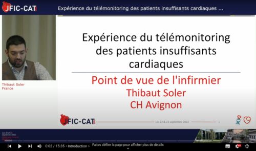 JFICCAT 2022 Expérience du telemonitoring des patients insuffisants cardiaques par Thibaut Soler