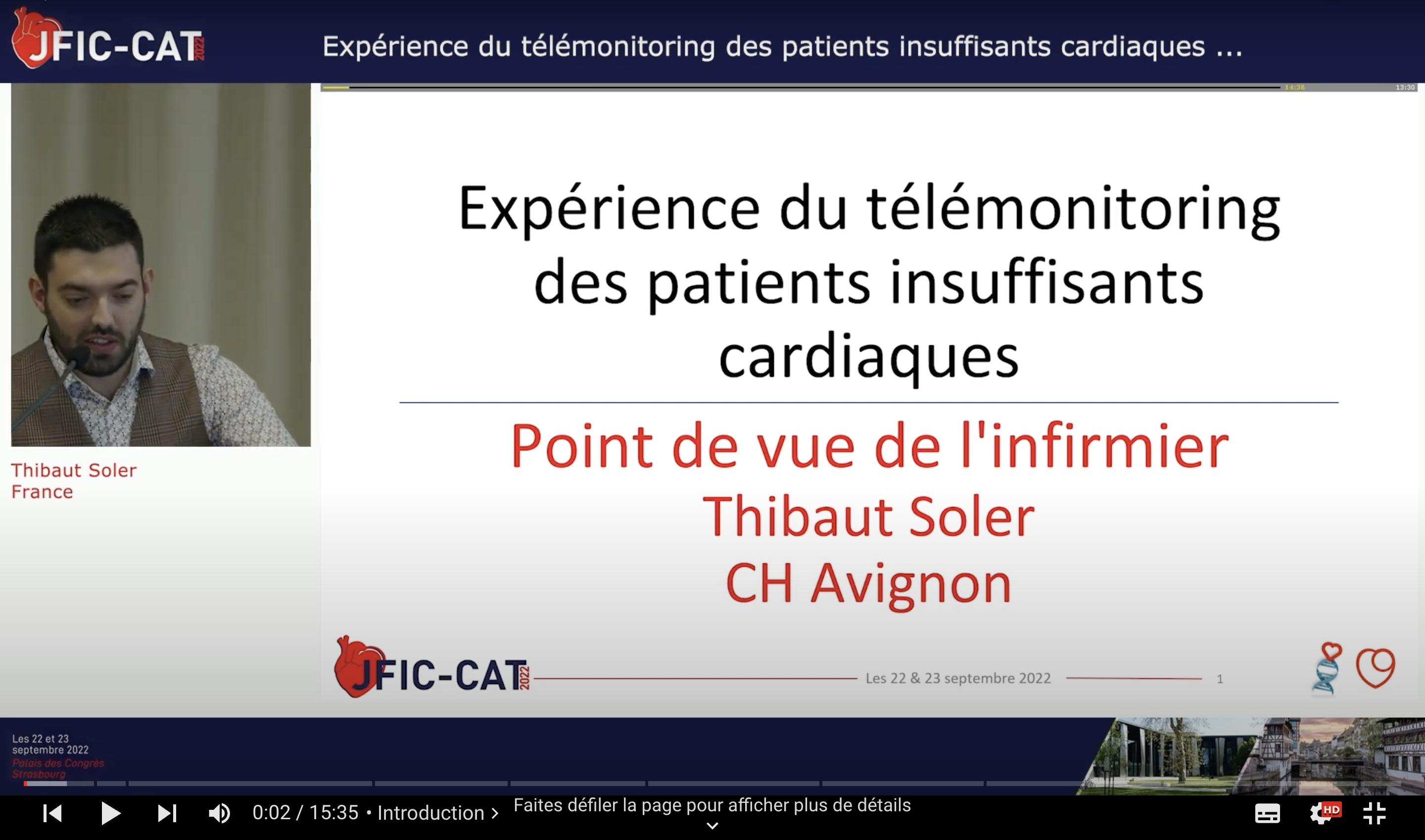 JFICCAT 2022 Expérience du telemonitoring des patients insuffisants cardiaques par Thibaut Soler