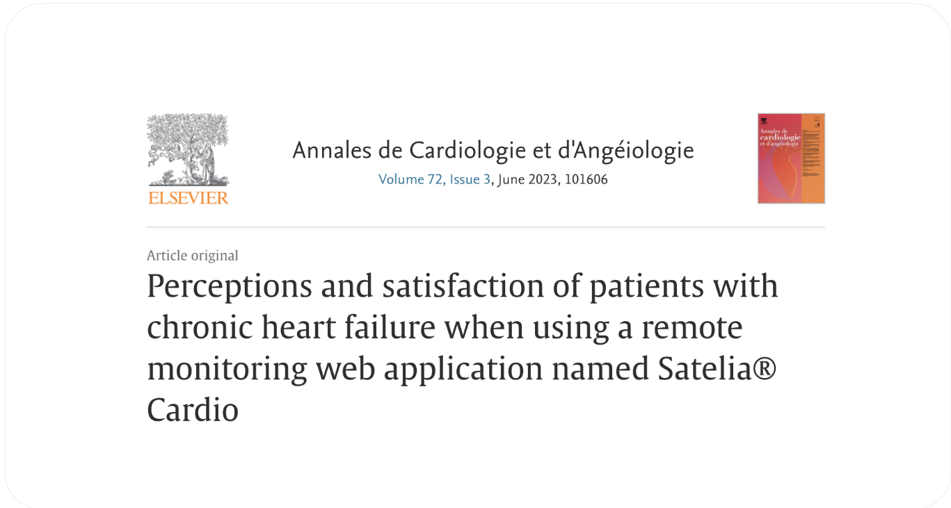 étude satisfaction patients Satelia Cardio
